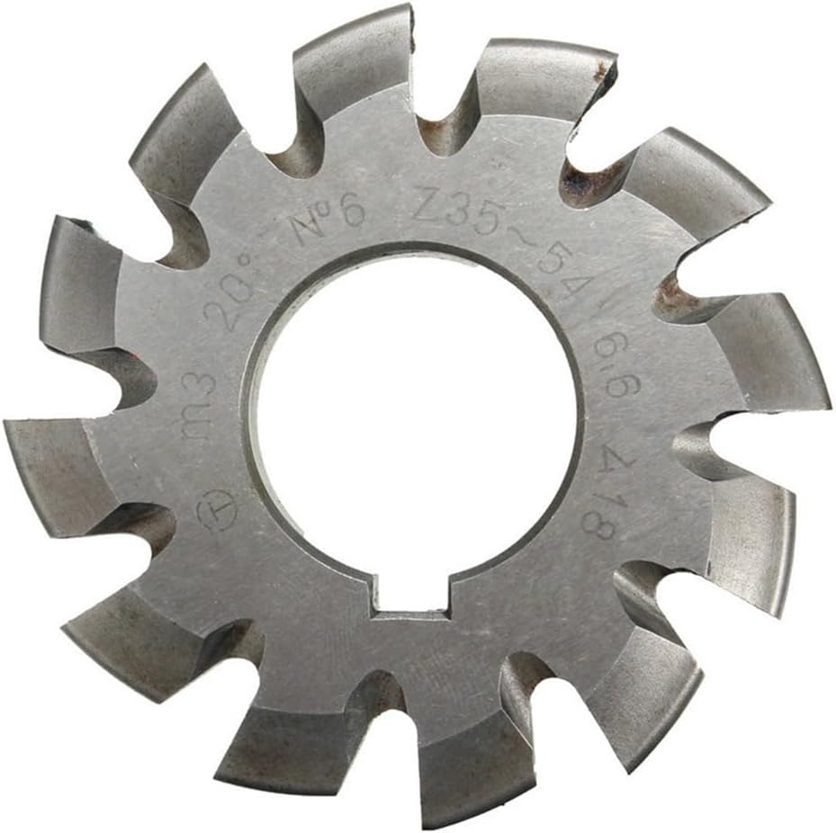 HSS Involute Gear Cutters Set M0.3 M0.5 M2.25 M2.5 M3 M4 M5 Modulus, PA20 Degrees NO.1-NO.8 Gear Milling Cutter 8pcs(2.0)