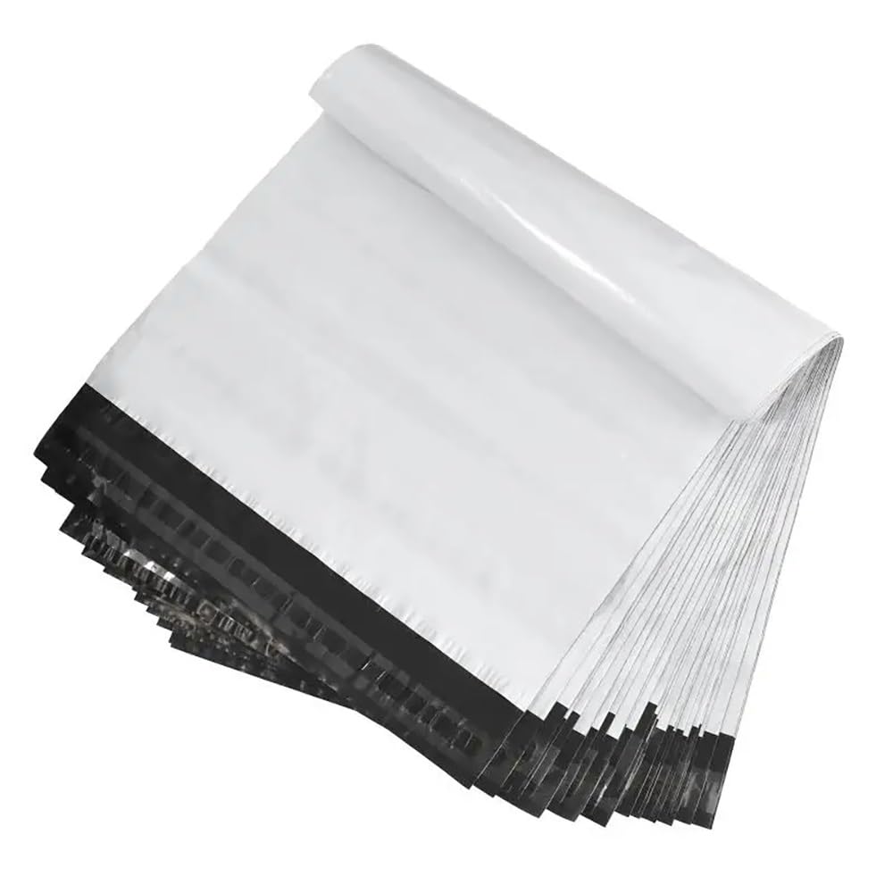 Bolsa De Plástico Blanca For Mensajería, 50 Unidades, For Embalaje De Mensajería, Gruesa, Impermeable, For Envíos Postales, con Autosellado(50x70cm)
