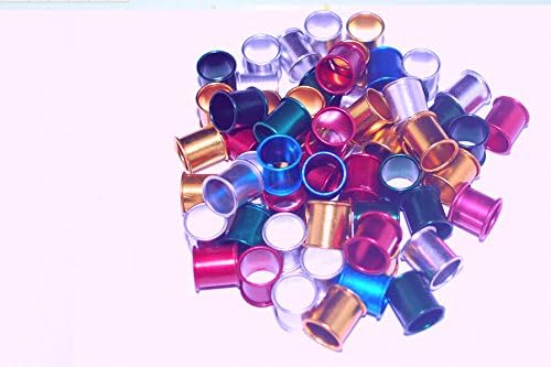30pcs top Red/Blue/red/Mixed Color Aluminum Pigeon Rings Racing Leg Bands Birds (Yellow)