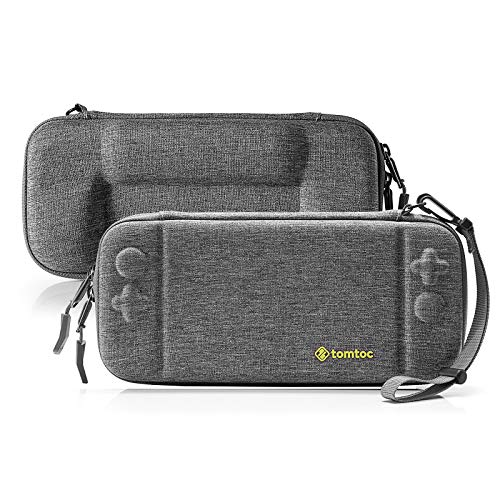 tomtoc Hard Storage Case for Nintendo Switch, Original Portable Hardshell Travel Carrying Case Fits Switch Console with Protective Grip Back Cover, 10 Game Card Slots, Grip Case not Included tomtoc Hard Storage Case for Nintendo Switch, Original Portable Hardshell Travel Carrying Case Fits Switch Console with Protective Grip Back Cover, 10 Game Card Slots, Grip Case not Included