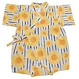 [Dizoon] ロンパース ベビー 甚平 子供 キッズ 女の子 綿100% 夏 薄手 軽量 通気性 和風 花柄 桜 菊 パジャマ 出産祝い 花火大会 お祭り 部屋着 寝間着 浴衣 和服 60 70 80