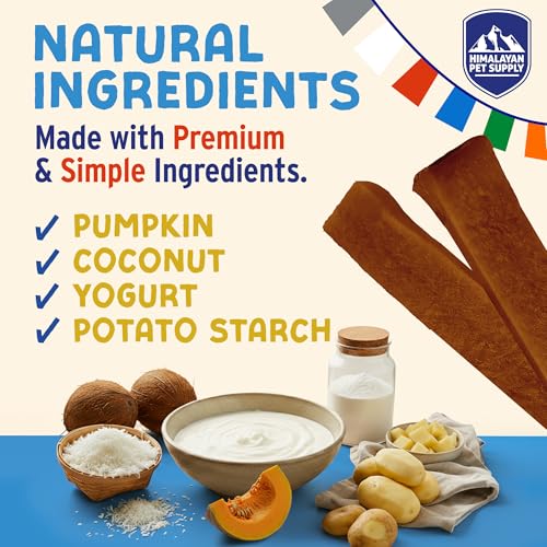 Image of Himalayan Dog Chew Yogurt Sticks, Probiotic Dog Treats, Pumpkin, 5 Treats
