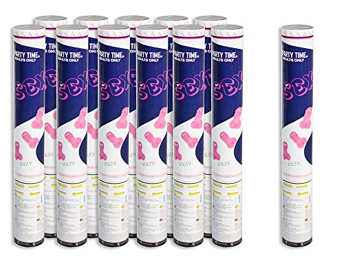 Vetrineinrete® Set 12 sparacoriandoli Sexy per Feste Addio al Nubilato da 39 cm Cannone spara coriandoli Colorati Party 63068 A112