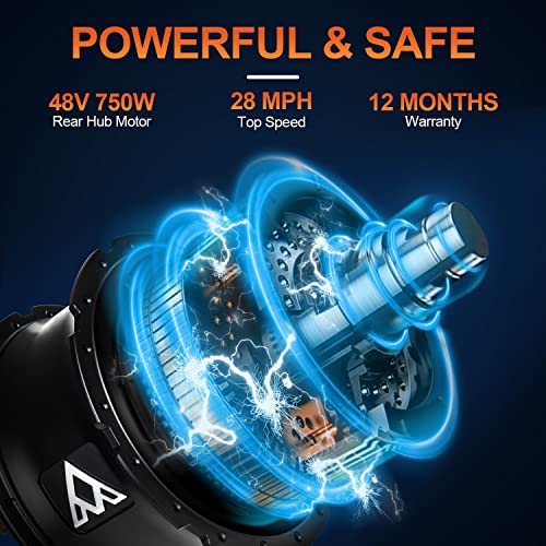 Addmotor M-430 Electric Bike For Adults, 85 Mi, 24" X 4.0" Fat Tire Cruiser Electric Bicycles, Step-Thru Electric Bike With 750W Motor, 28Mph, 48V 20 Ah Removable Battery, Shimano 7-Speed(White) #TOP4