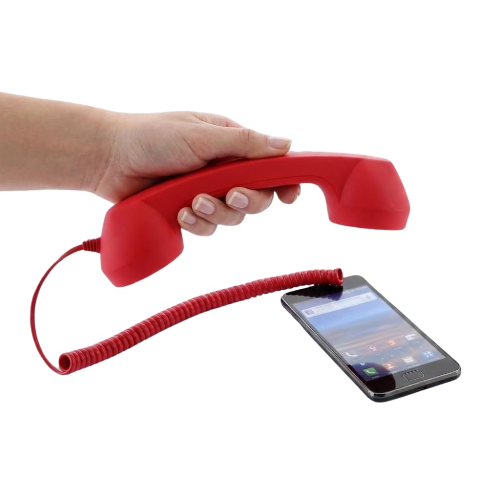 Drumstone (𝐒𝐩𝐞𝐜𝐢𝐚𝐥 𝟏𝟓 𝐘𝐞𝐚𝐫𝐬 𝐖𝐚𝐫𝐫𝐚𝐧𝐭𝐲 Retro Wired Phone Handset Receiver with 3.5mm Jack for Smartphones & Tablets, Clear Sound Audio, Ergonomic Design for Comfortable Calling-picture-10