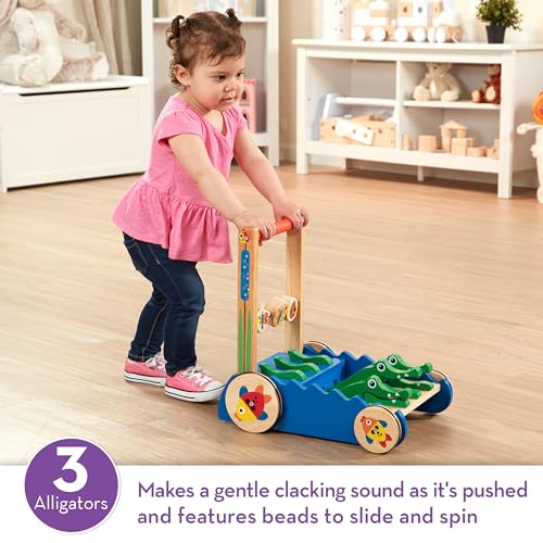 Melissa & Doug 3011 Deluxe Chomp And Clack Alligator Push Toy And Activity Walker - Wooden Baby Push Walker thumb #1