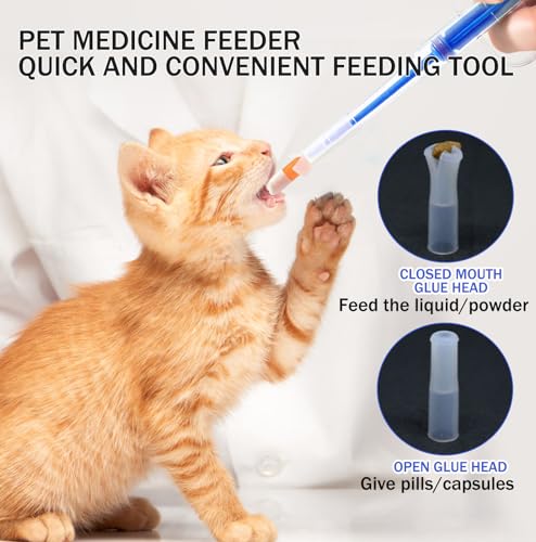 Tabletteneingeber Katze, Medikamenten Feeder Pet , Wiederverwendbare Pusher Spritze Mit Sicherheit Weicher Tipp, Pille Assist Tablettengeber Für Katzen Hunde Kleintier