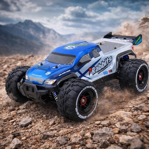 Image of SUPER TOY 1:18 Scale All Terrain RC Car, 35 KPH High Speed 4WD Electric Vehicle Hobby Car with 2.4 GHz Remote Control 4X4 Waterproof Off-Road Truck 6-Axis Shock Absorption with Rechargeable Battery
