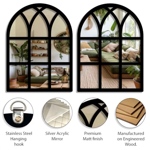 Image of Sehaz Artworks Home Decoration Items for Living Room | Wall Hanging decoration | Jharokha Wall Decor Items for Living Room | Decorative Mirror for Wall Decoration | Wall Decor Items for Bedroom