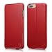 iPhone 7 Plus Case, Benuo [Luxury Series] [Genuine Leather] Folio Flip Corrected Grain Leather Case [Ultra Slim] [Magnetic Closure] with Built-in Stand for Apple iPhone 7 Plus (Red)