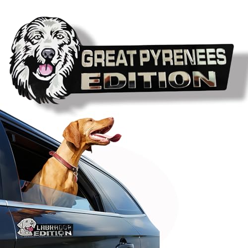 Image of Car Emblem: Dog Car Badge Laser Cutting Emblem Cool Decals Trucks German Shepherd Badge Corgi Edition Doodle Golden Retriever Vehicles Dachshund Addition Rottweiler (Great Pyrenees)