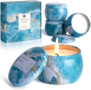 SOGAWEBB Citronella Candle Outdoor, 4x36 Hours citronella Candles Indoor, Natural Soy Wax Candle