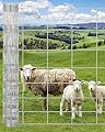 Cattle Farm Fence 4x328 ft, Thickened 12 Gauge Galvanized Wire Fencing, Durable Woven Wire Fencing with Hinge Knot for Cattle, Goats & Sheep, Hog, Livestock Fence, Farm & Field Use