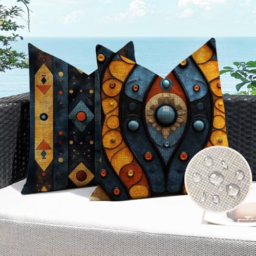 Coussin Exterieur Impermeable 55x55 en Lin de Qualité Supérieure - 4