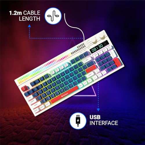 Image of Consistent Moonlite Gaming Wired Keyboard, 104 Keys, RGB Light Control Knob, 26 Anti-Ghosting Keys