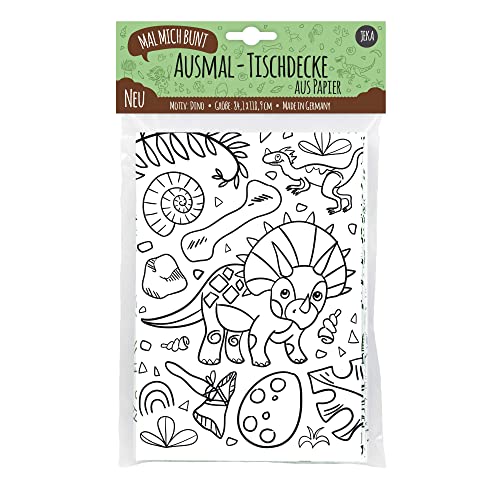 Ausmal-Tischdecke Dinosaurier, Papier-Tischdecke zum Ausmalen Dino, Ausmalbilder Dino, Ausmalen Dinosaurier, Mal Mich Bunt