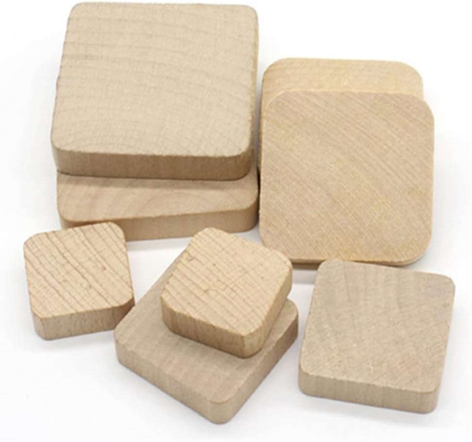 DOITOOL 10pcs DIY Stamp Base Blocks Craft Blanks for Carving Decorative Carving Blocks