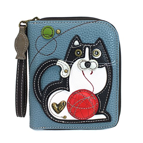 Image of CHALA Zip Around Wallet, Wristlet, 8 Credit Card Slots, Sturdy Pu Leather