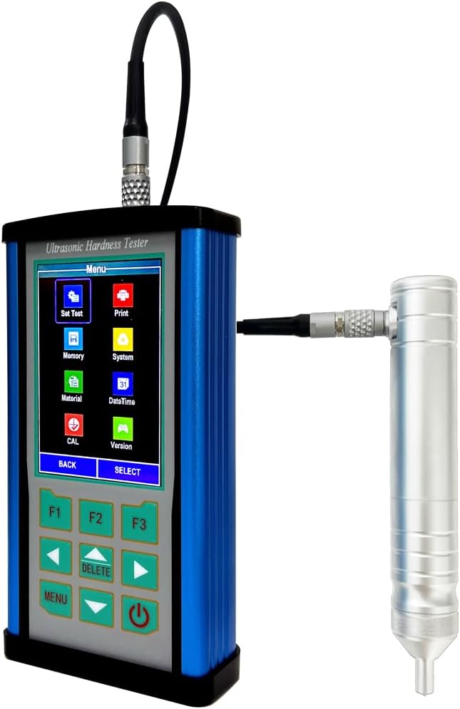 Ultrasonic Durometer Ultrasonic Portable Hardness Tester Probe 10kgf Test force 98N USB Interface HV10-1900 HB76-618 HRB41-105 HRC20.3-68 HRA60.7-85.6 For Steel And Cast Steel,Cast Aluminium,Copper
