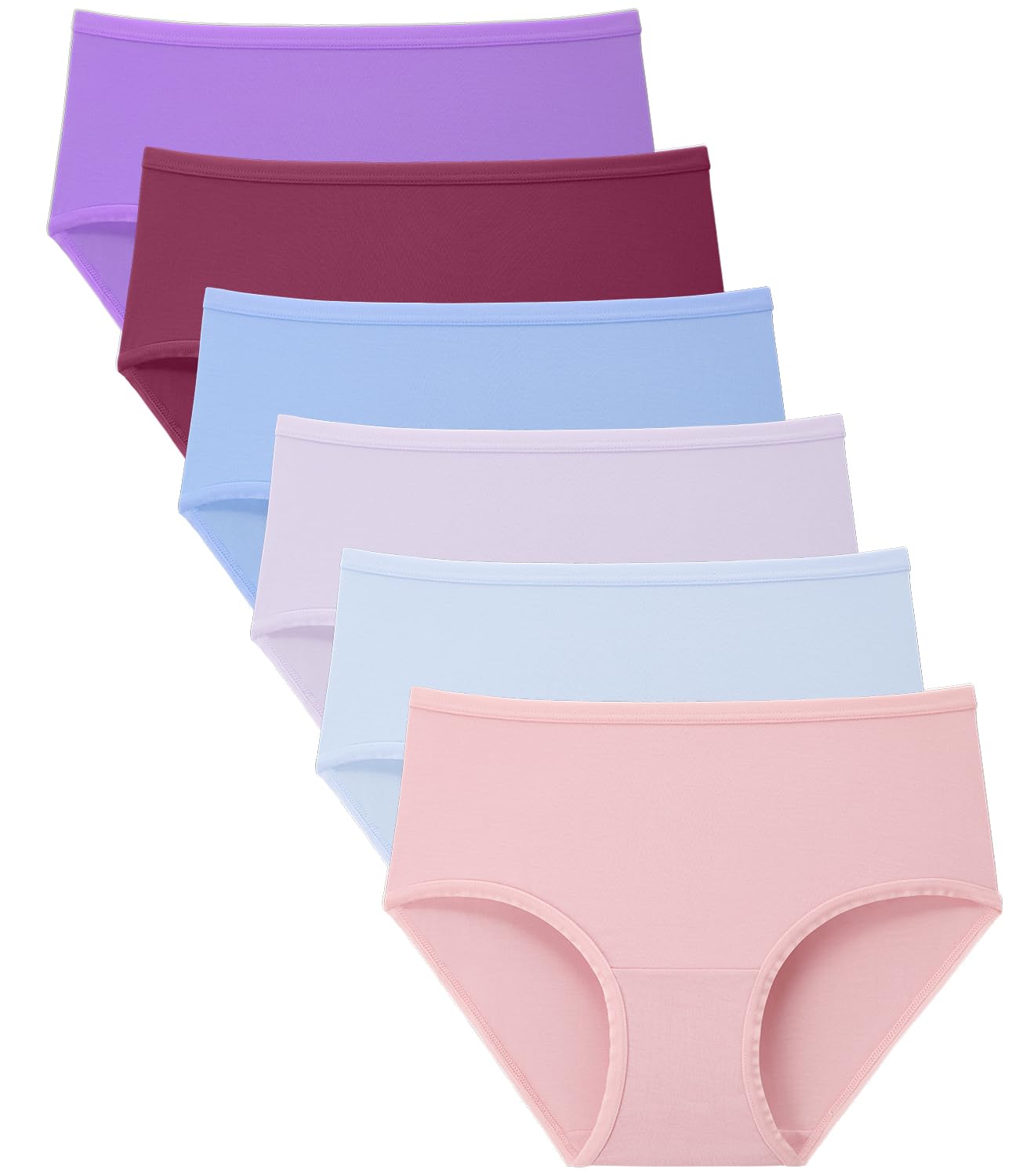 BAMBOO COOL Girls Underwear Kids Soft Skin-friendly Panties Breathable Lightweight Briefs For Teens 6-14 Years 6 Pack