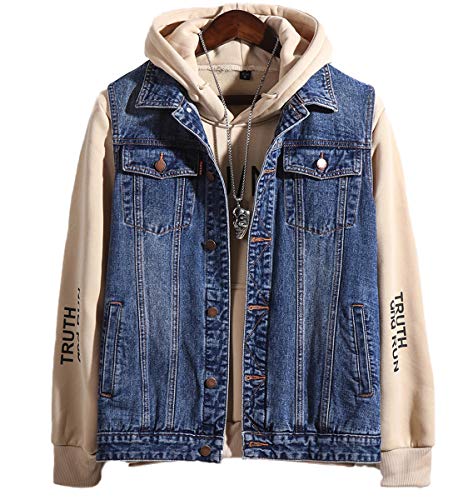 Image of Men's Casual Button Up Denim Vest Vintage Sleeveless Jeans Vest Jacket