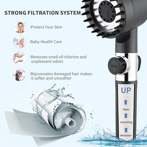 Iopsk Drivse Iondrops Showerhead With Filters For Hard Water,Handheld Shower Head With Off Switch,Detachable Filtered Shower Head With Hose For Rv Camper thumb #2
