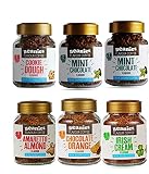 6 Jars of Decaf Flavoured Instant Coffee - Beanies- Chocolate Orange, Chocolate Mint, Cookie Dough,