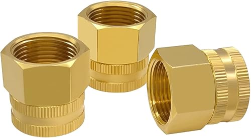 Hooshing Adaptador giratorio de manguera de jardín de latón 34 "GHT a 1" NPT hembra a hembra conector de tuberías