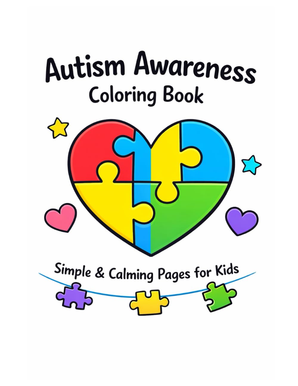 Autism Awareness Coloring Book: Simple & Calming Pages for Kids
