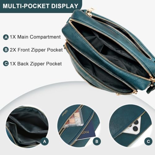 Image of Vegan Leather Crossbody Bags for Women Anti theft Purses and Handbag