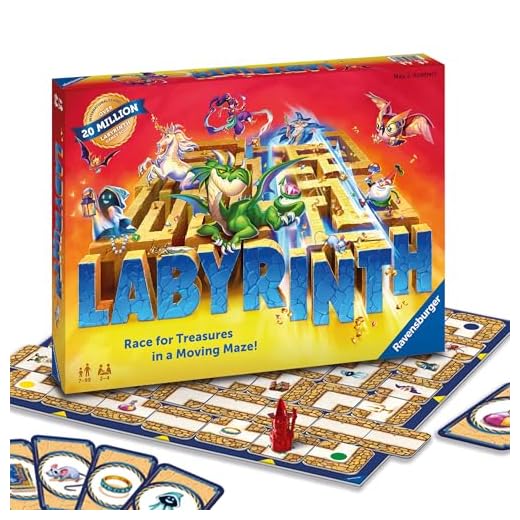 Ravensburger Labyrinth Board Game - A Strategic Maze Challenge for Family Nights - Find Treasures & Block Opponents - MESH Accredited - Great Birthday Gift - 2-4 Players - Kids Ages 7-10 and Older