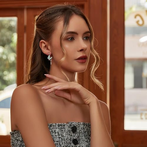 SIXFOX Moon Earrings for women trendy Danity Drop Dangle Earrings with Star gemstone cute Boho Stud Earrings Jewelry Gift2