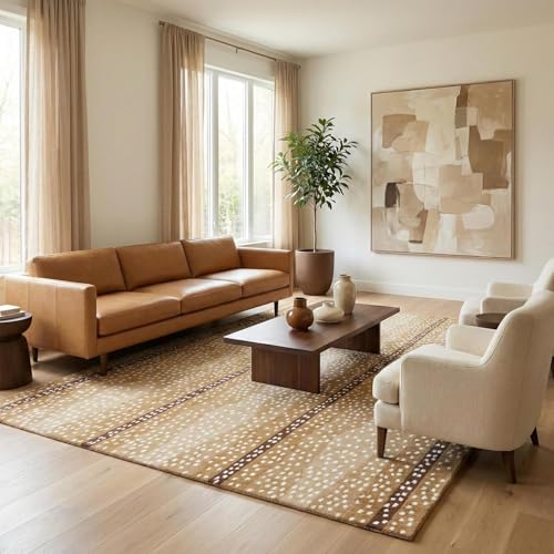 Image of Hand-Tufted 100% Wool Area Rug - Unique Modern Geometric Grid Pattern, Soft Plush Textured Carpet for Living Room & Bedroom Weight- |60 Pound|Size-10x13 Feet (120x156 Inch)