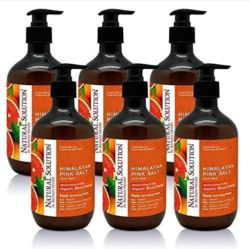 Liquid Soap, Formulated with Organic Blood Orange & Himalayan Pink Salt, Nourishing and Moisturizing, Hand Wash - 14 oz Each (6 Pack) (8647B-6PK)