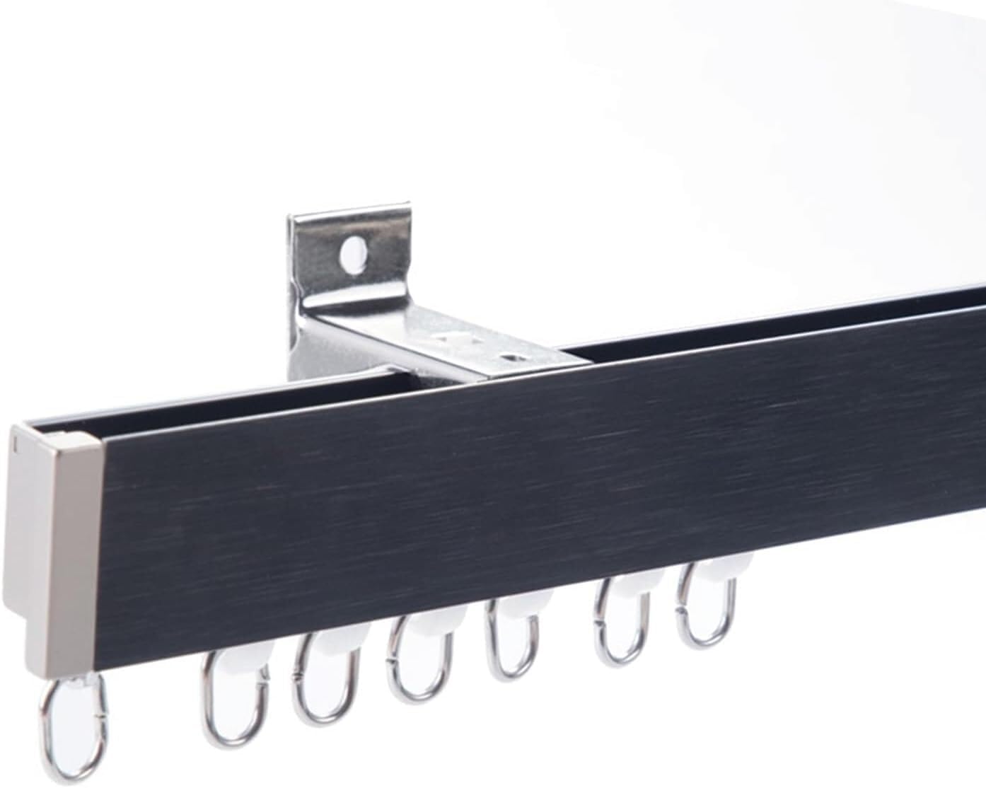 Heavy Duty Aluminum Ceiling Curtain Track, 5m (16.4ft) Wall Mount Rod for Room Divider, Easy Installation, Grey Color, Ideal for Home and Office Use