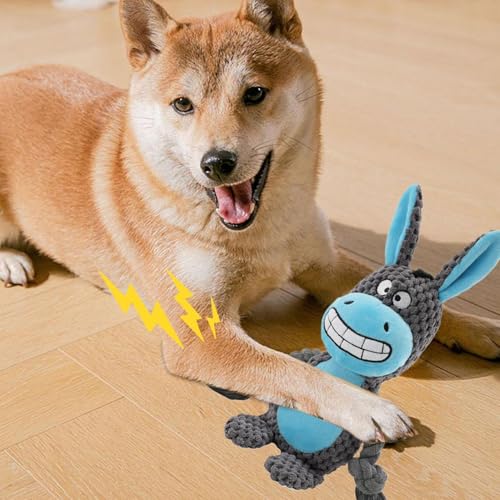 Hundespielzeug mit Quietscher, gefülltes Kauspielzeug für Welpen, interaktive Aktivitäten zum Apportieren, für drinnen und draußen, Camping, Park-8