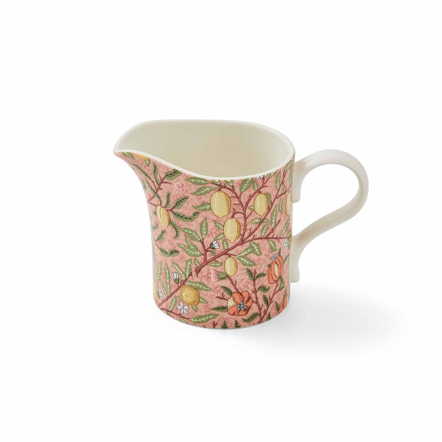 Morris & Co. 10oz Decorative Pitcher - Pomegranate Fruit Earthenware Jug for Milk, Cream (3.9" x 5.4") - Beautiful Kitchen & Tabletop Serving Pitcher - Dishwasher & Microwave Safe