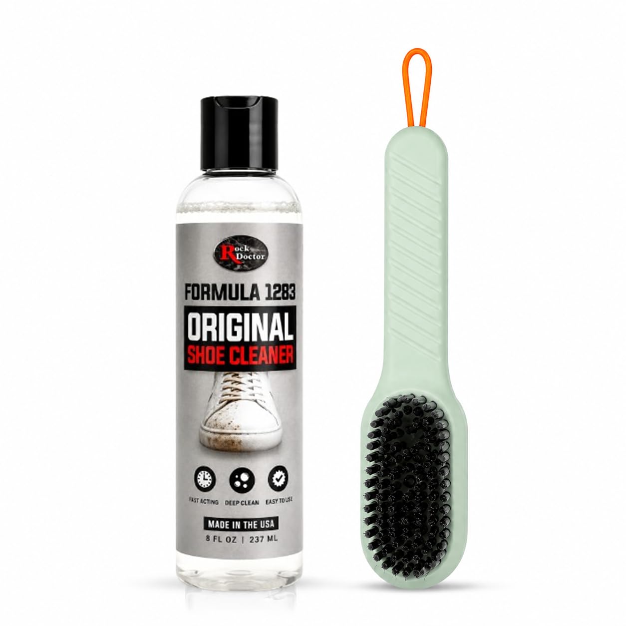 Rock Doctor Shoe Cleaner with Brush, Formula 1283, Sneaker Cleaner, 8 fl oz