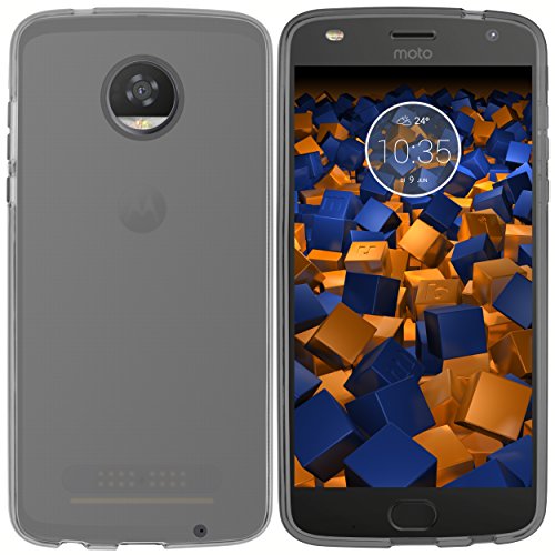 mumbi Funda Compatible con Lenovo Moto Z2 Play Caja del teléfono móvil, Negro Transparente