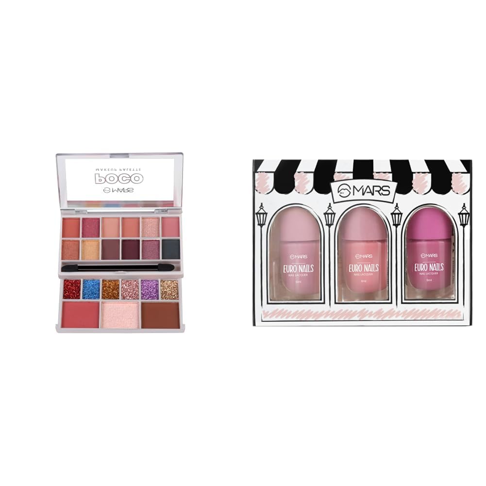 MARS Poco Face Makeup and eyeshadow Palette with Slider Case MARS EURO Nail Lacquer-image-15