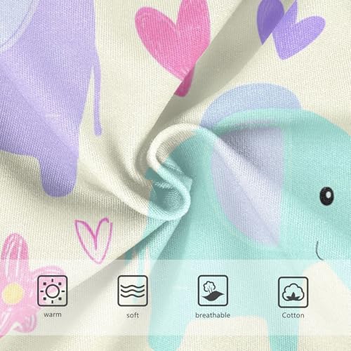 Cute Colorful Cartoon Elephants Cream Girls Underwear Toddler 2t Cotton Panties Little Girl Print Kids Briefs Undies3