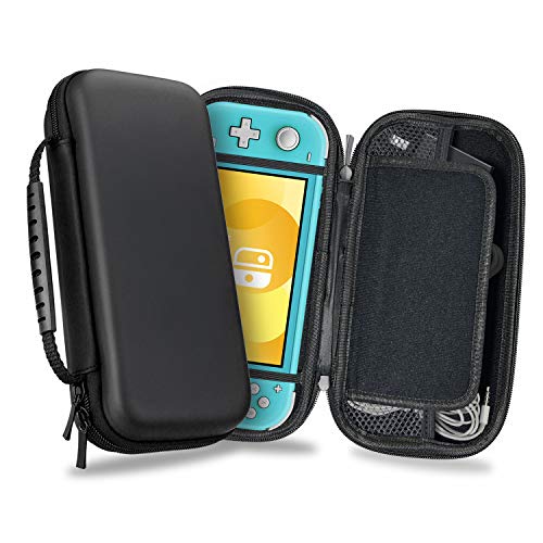 Preisvergleich Produktbild Tasche für Nintendo Switch Lite - Zubehör Hartschale Reise Hülle, Nintendo Switch Lite Schutzfolie für Nintendo Switch Lite Konsolen Zubehör von YOUSHARES (Schwarz)