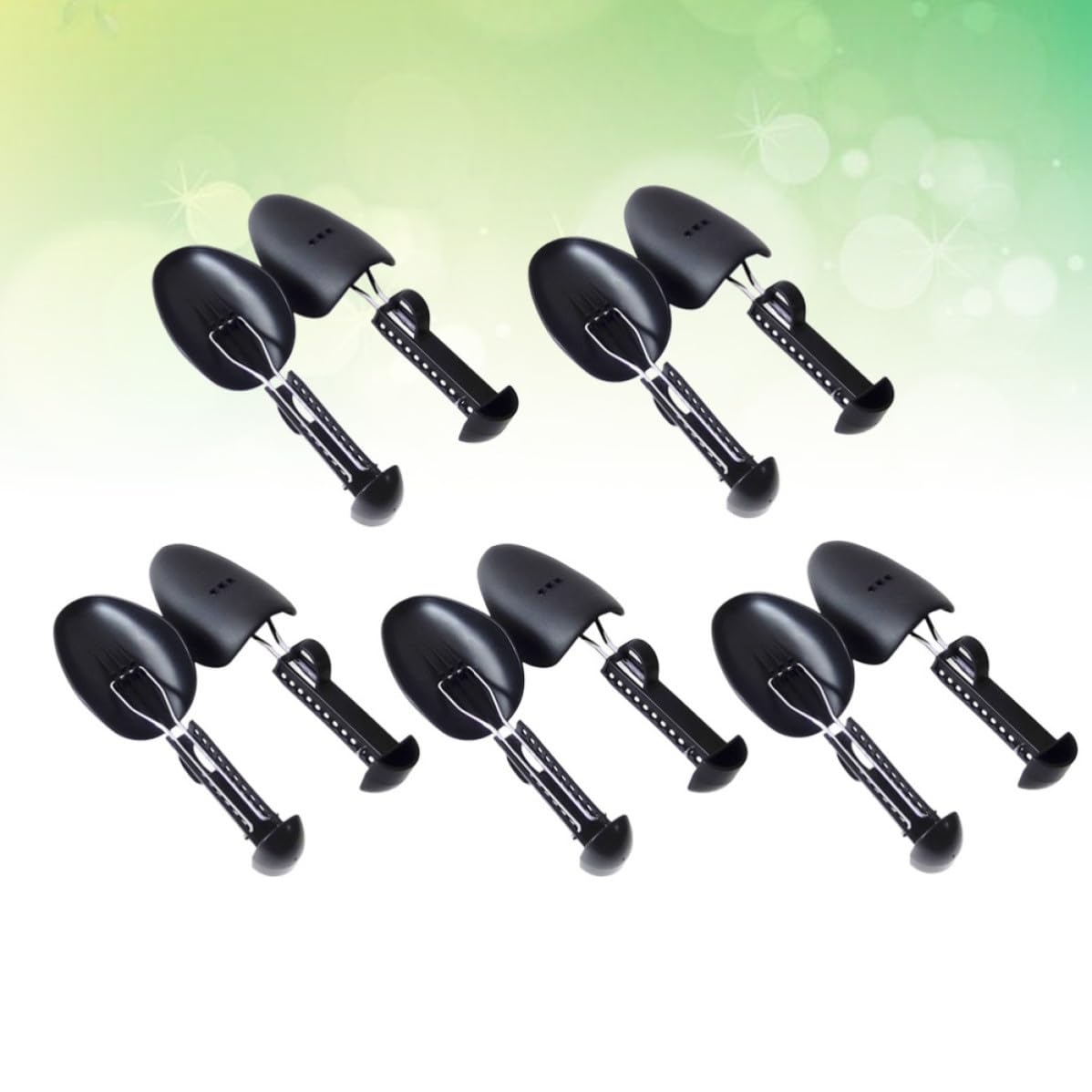 Baluue 10 Paare Verstellbarer Schuhspanner aus Kunststoff in Schwarz Leichter Schuhhalter zum Aufbewahren und Pflegen von Arbeitsschuhen und Alltagsschuhen