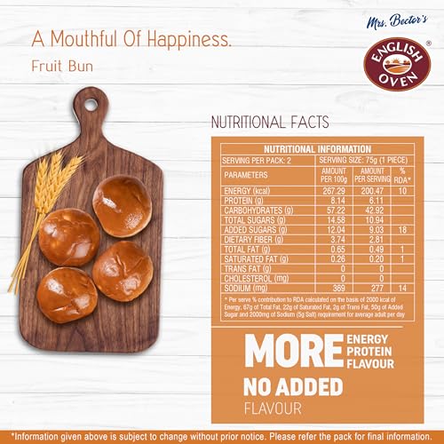 Image of English Oven Fruit Bun Bread, 150 g |2 Pieces