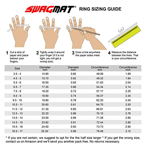 Swagmat Silicone Wedding Rings, 3 Pack Wedding Bands For Men & Women (Black, Dark Gray, Blue, Size 10.5) #TOP5