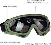Vista 4 de AOUTACC Máscara y gafas de Airsoft, media máscara de malla de acero y gafas para CS Paintball, tiro, juego de guerra, cosplay