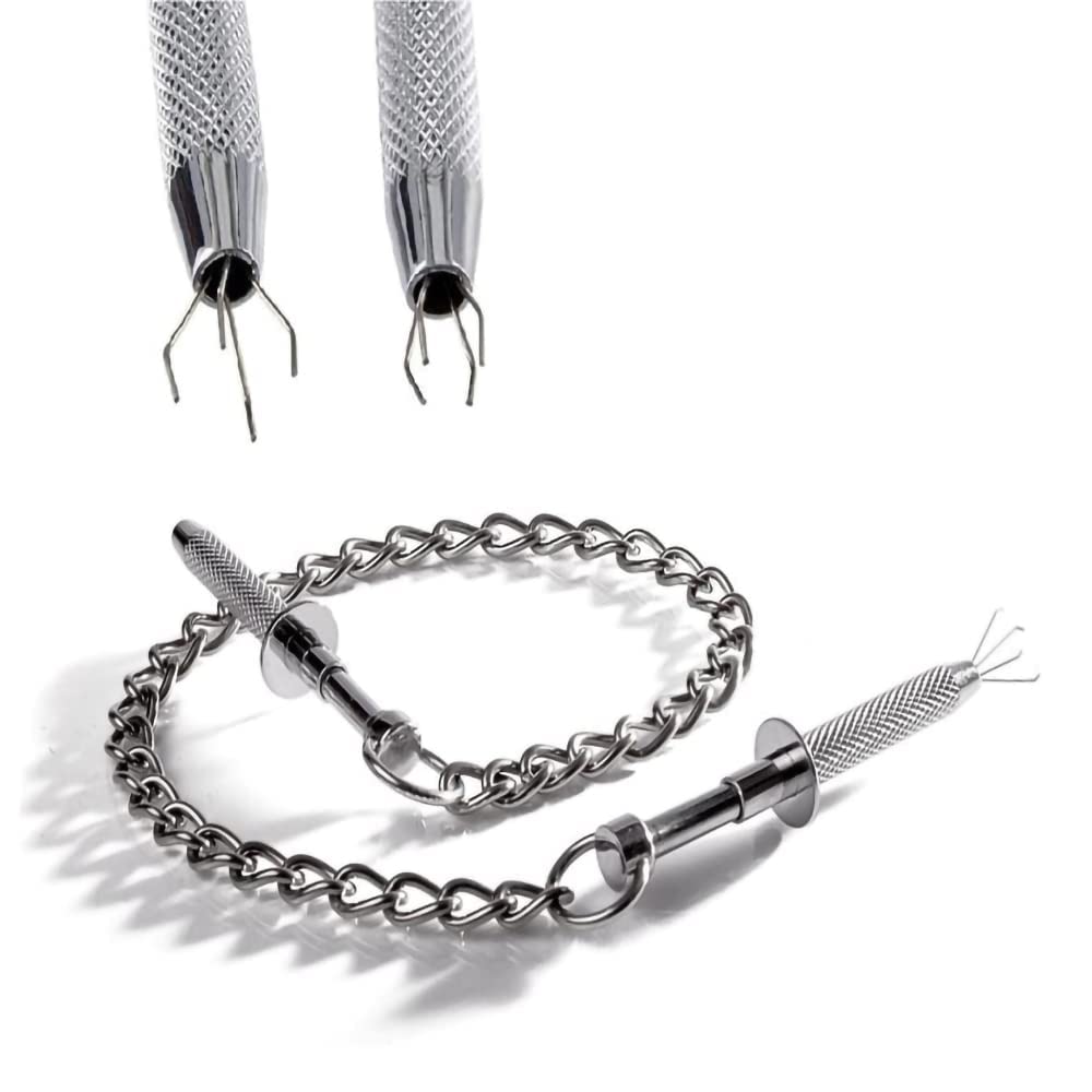 Pinces à tétons sexuelles avec chaîne en métal pour BDSM érotique SM Sex Toys Couples Extrême Acier Pince à tétons avec chaîne