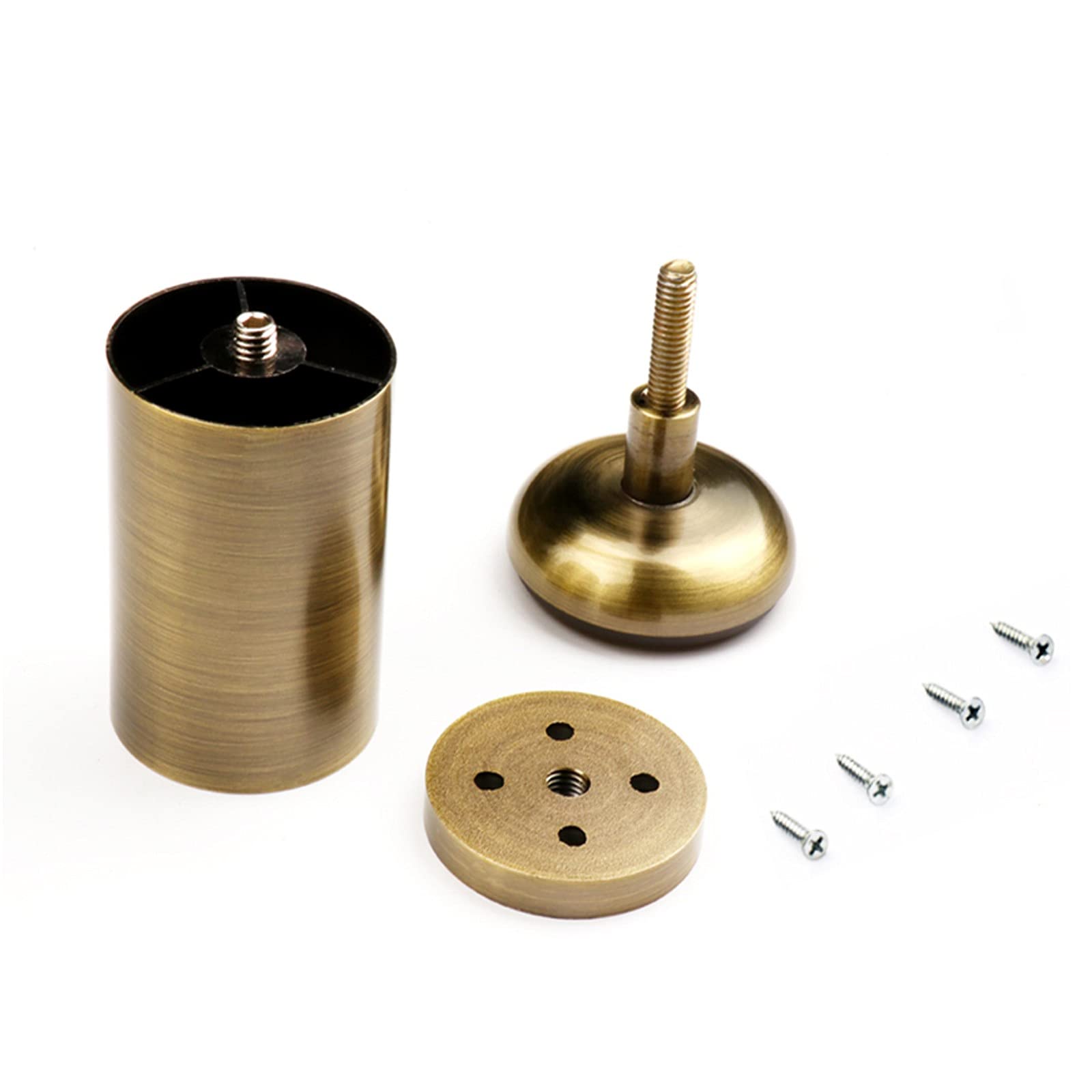 Amazon | 4ピースの家具の足、丸い金属製の家具の足、調節可能な