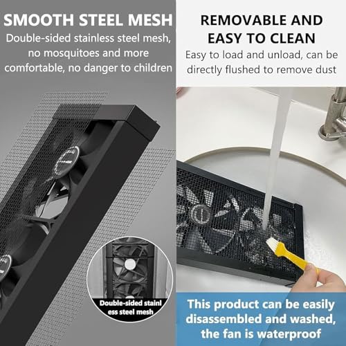 Ventilateur d'extraction de fenêtre vertical ajustable à haute vitesse - 8