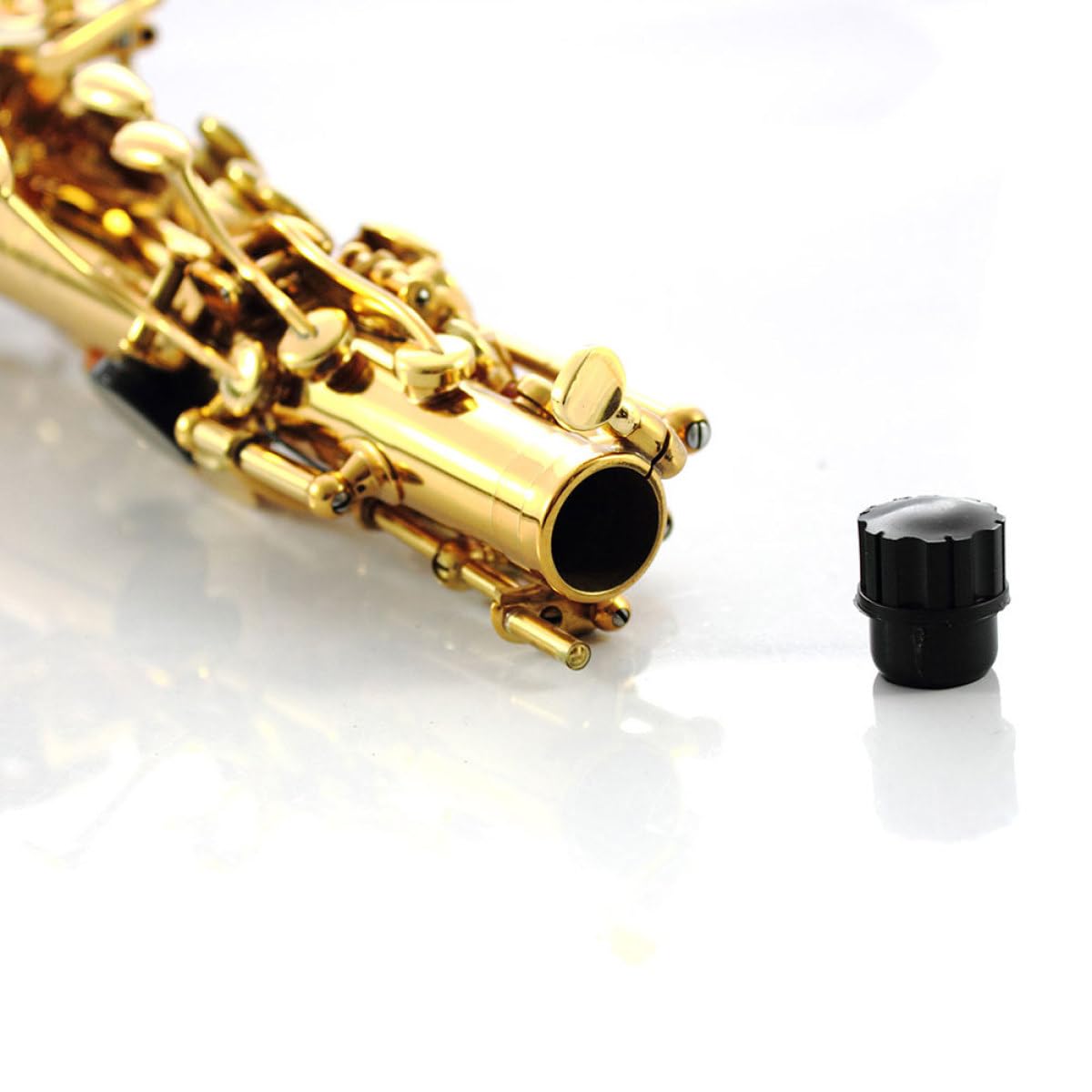 Tappo Di Protezione Piccolo Per Sassofono Soprano in Plastica Resistente, Set 2 Pezzi, Accessorio Leggero e Stabile Per Strumenti a Fiato, Per Studenti e Musicisti in Movimento